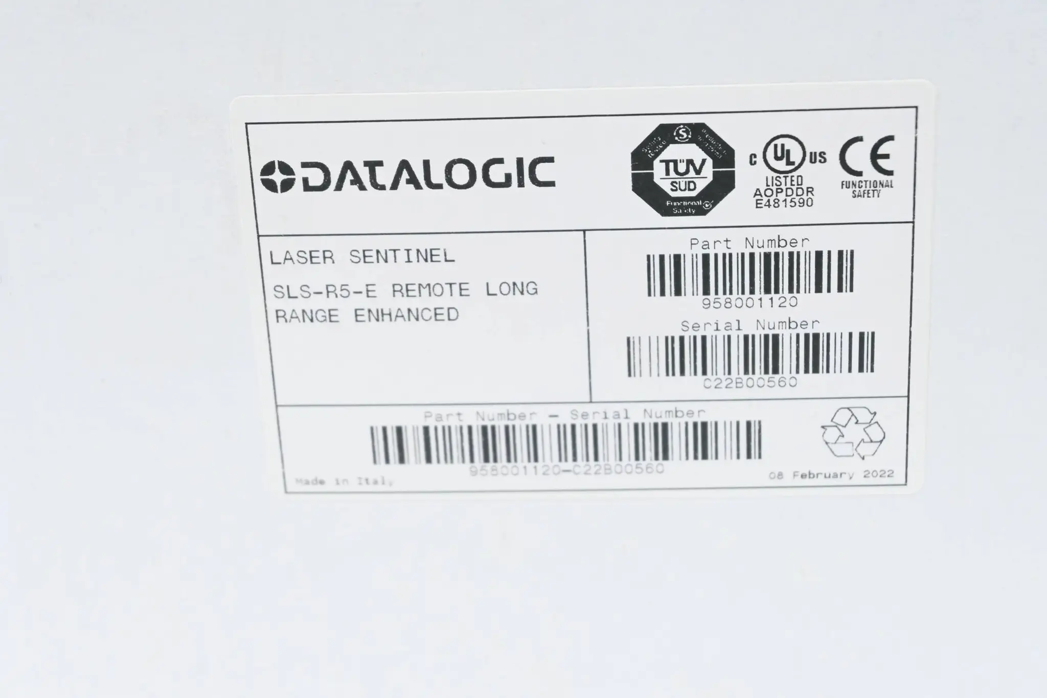 Produktfoto 1 von Datalogic Laser Sentinel SLS-R5-E ( 958001120 )