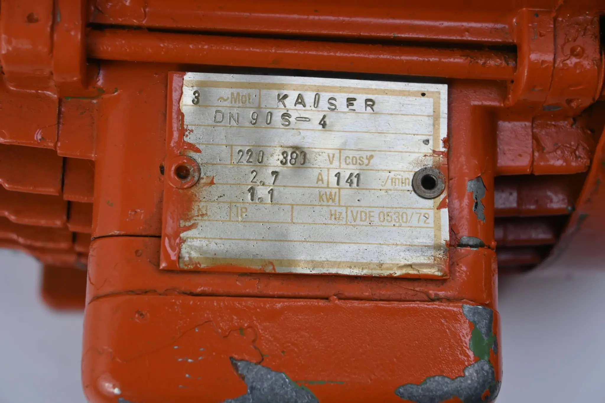 Produktfoto 1 von Kaiser 3~ Motor DN 90S-4 ( DN90S-4 ) 220/380V 1,1kW 2,7A 141/min