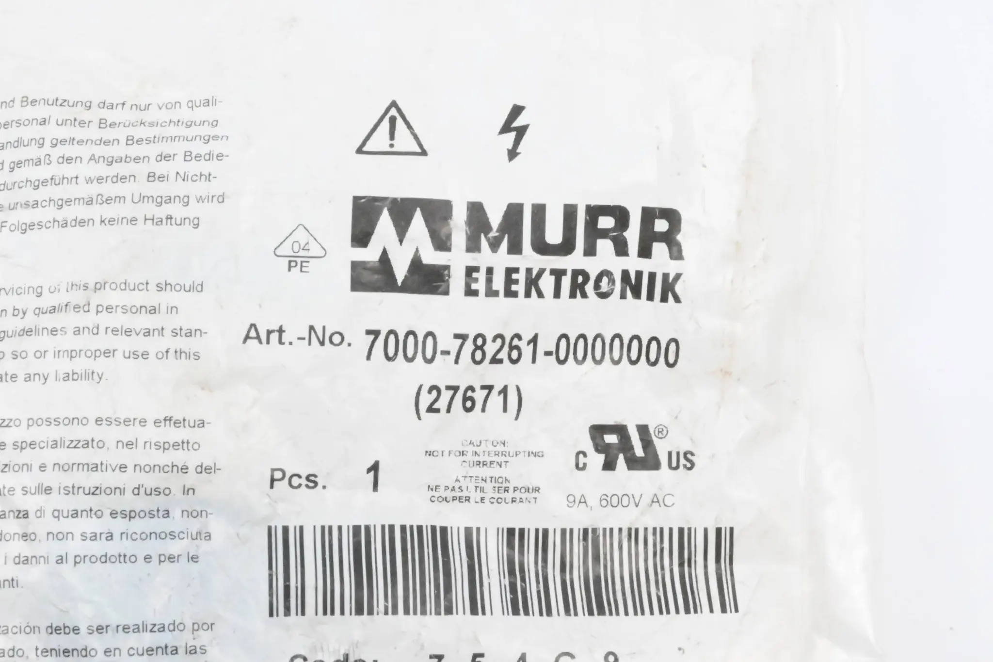 Produktfoto 1 von Murr Schraubklemmanschluss 7000-78261-0000000