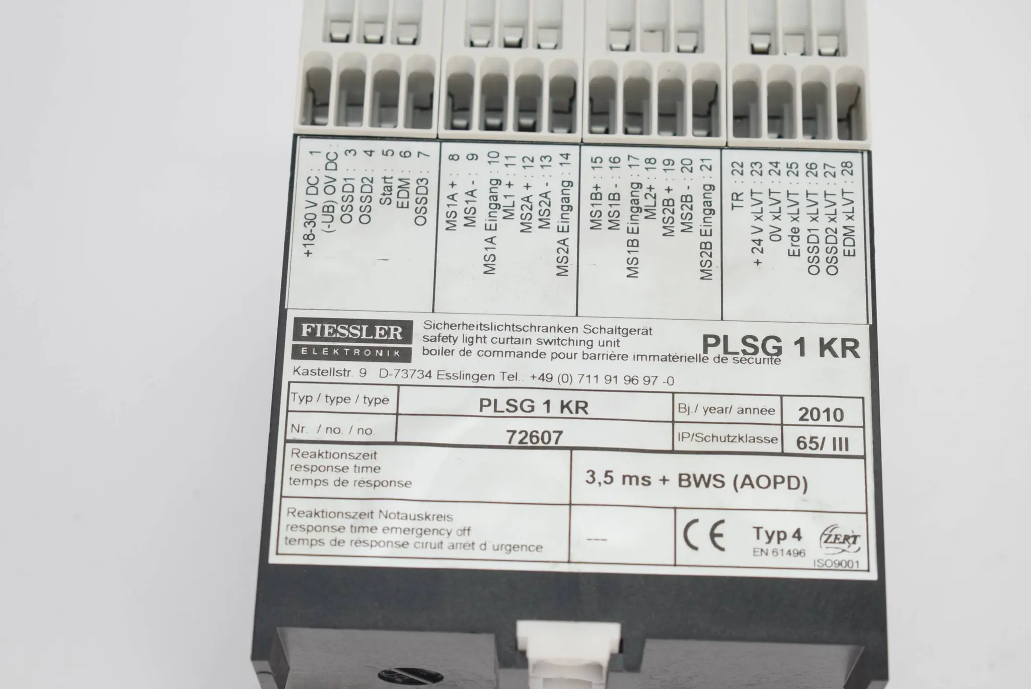Produktfoto 1 von Fiessler Sicherheitslichtschranken schaltgerät PLSG 1 KR