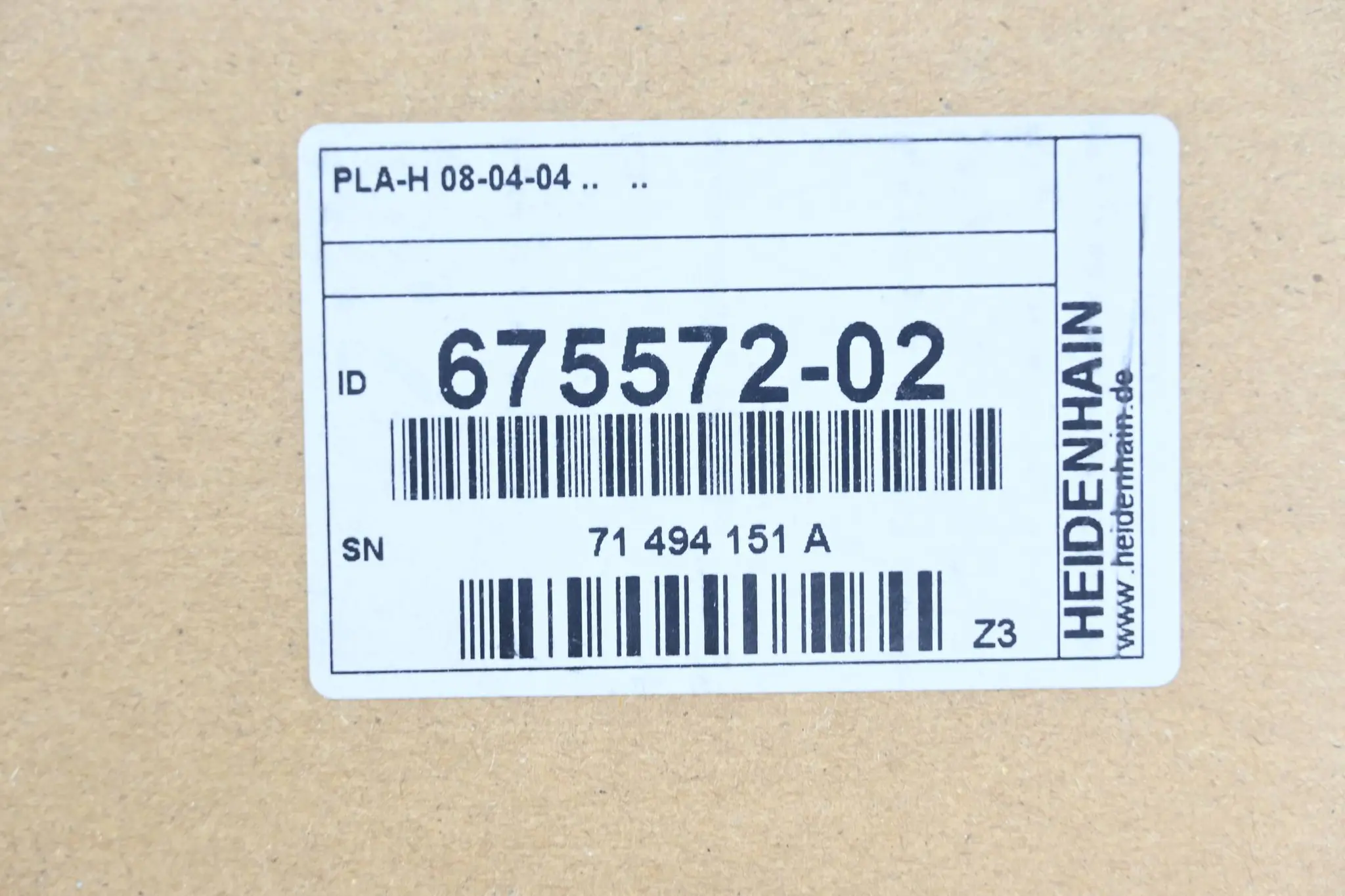 Produktfoto 1 von Heidenhain PLA-H 08-04-04 ( 675572-02 ) 675 572-02 Ver. Z3