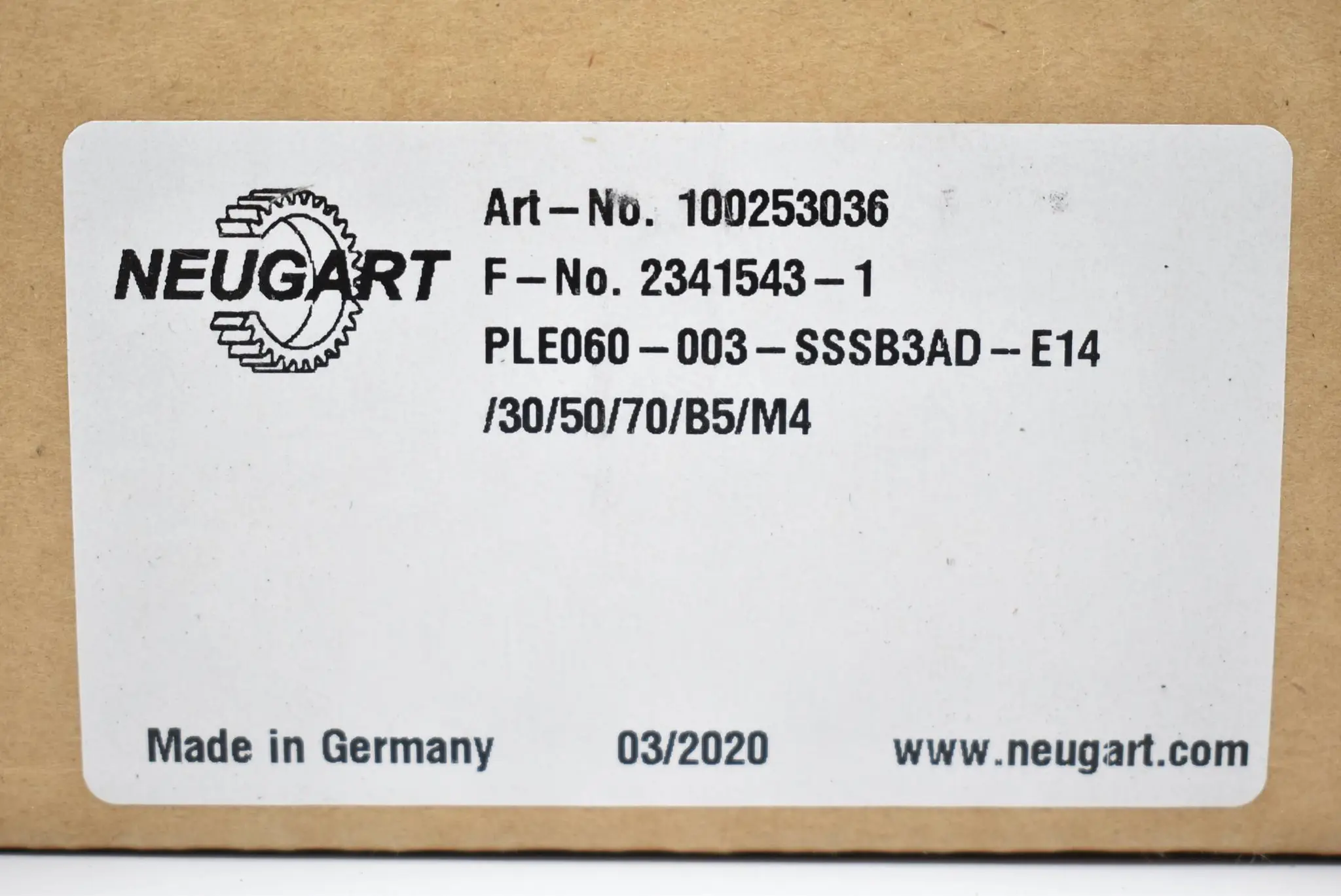 Produktfoto 1 von Neugart Planetengetriebe PLE060-003-SSSB3AD-E14/30/50/70/B5/M4 ( 100253036 )