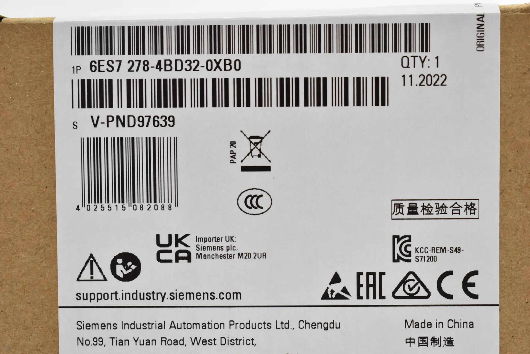 Produktfoto 1 von Siemens Simatic S7-1200 6ES7278-4BD32-0XB0 ( 6ES7 278-4BD32-0XB0 ) E6