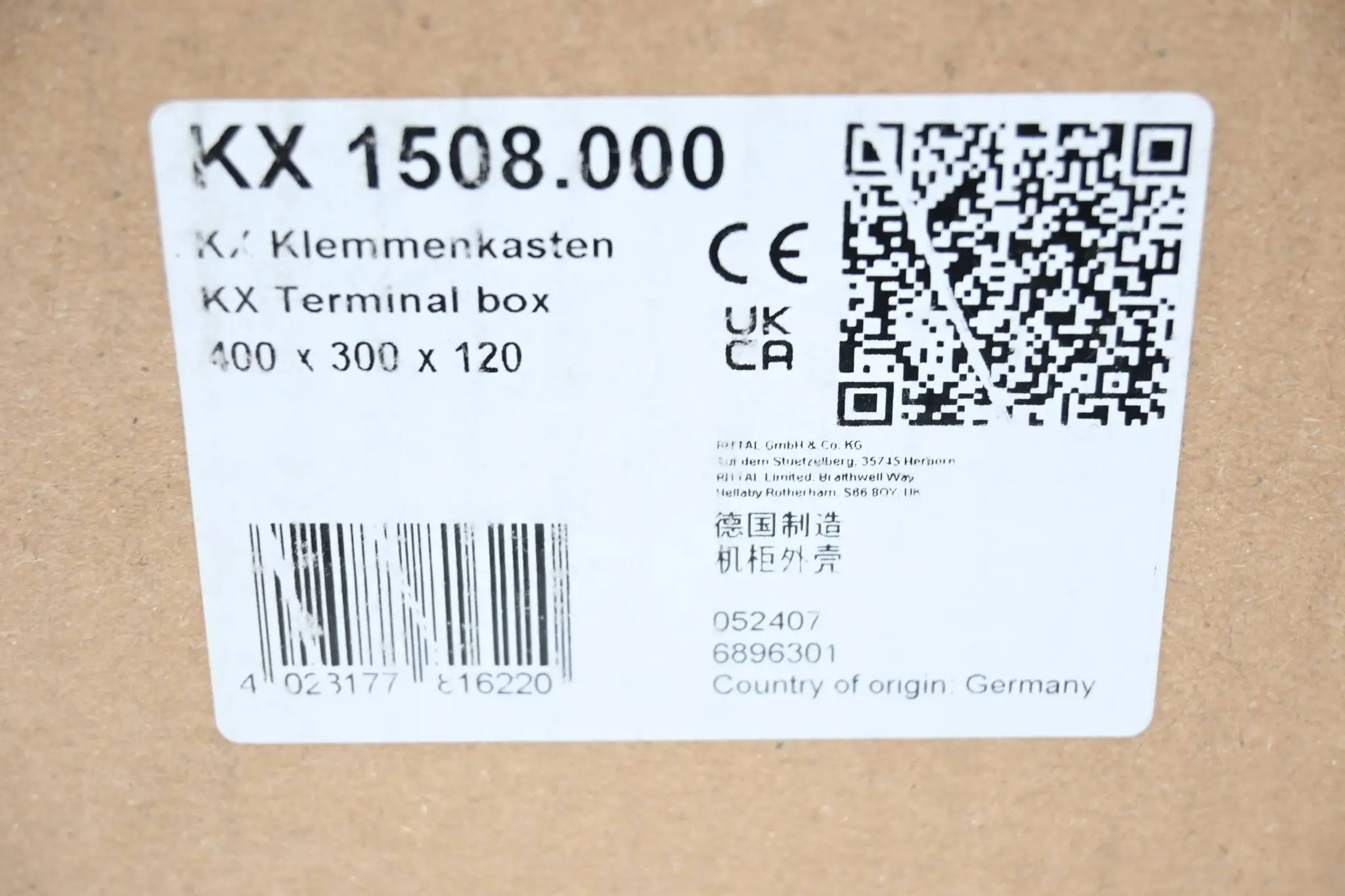 Produktfoto 1 von Rittal Klemmenkasten  KX 1508.000 ( 1508000 ) 400x300x120mm