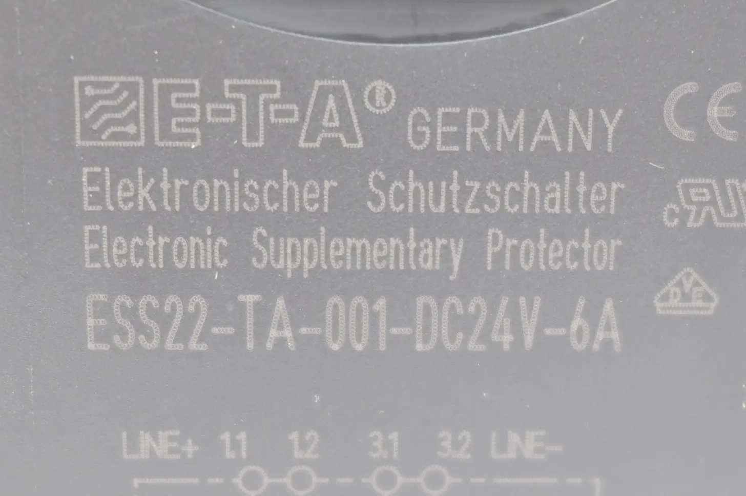 Produktfoto 1 von ETA ESS22-T Elektronischer Schutzschalter ESS22-TA-001-DC24V-6A
