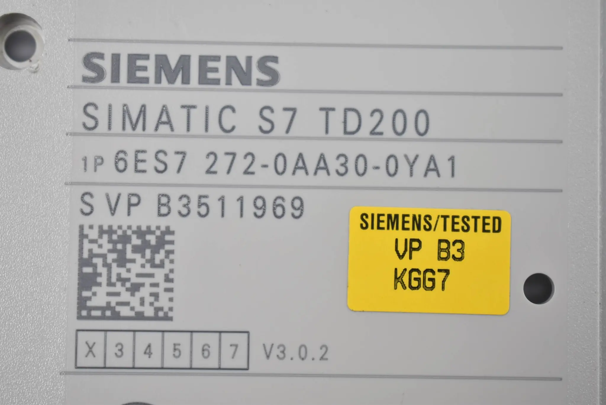 Produktfoto 1 von Siemens TD200 Panel Backcover Rückschale 6ES7272-0AA30-0YA1 ( B )