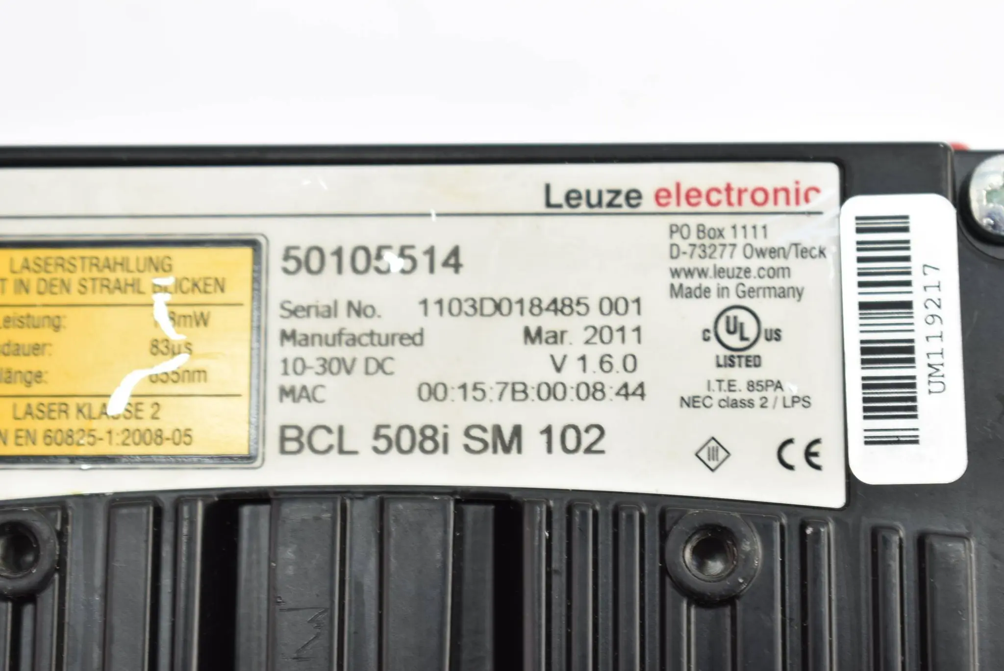 Produktfoto 1 von Leuze electronic stationärer Barcodeleser BCL 508i SM 102 ( 50105514 )