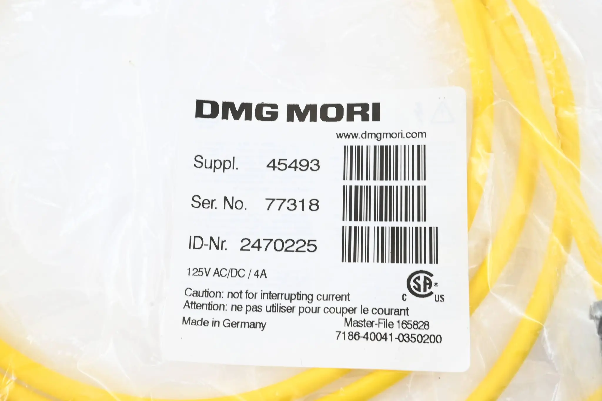 Produktfoto 1 von DMG Mori Kabel 45493 ( 2470225 ) 7186-40041-0350200