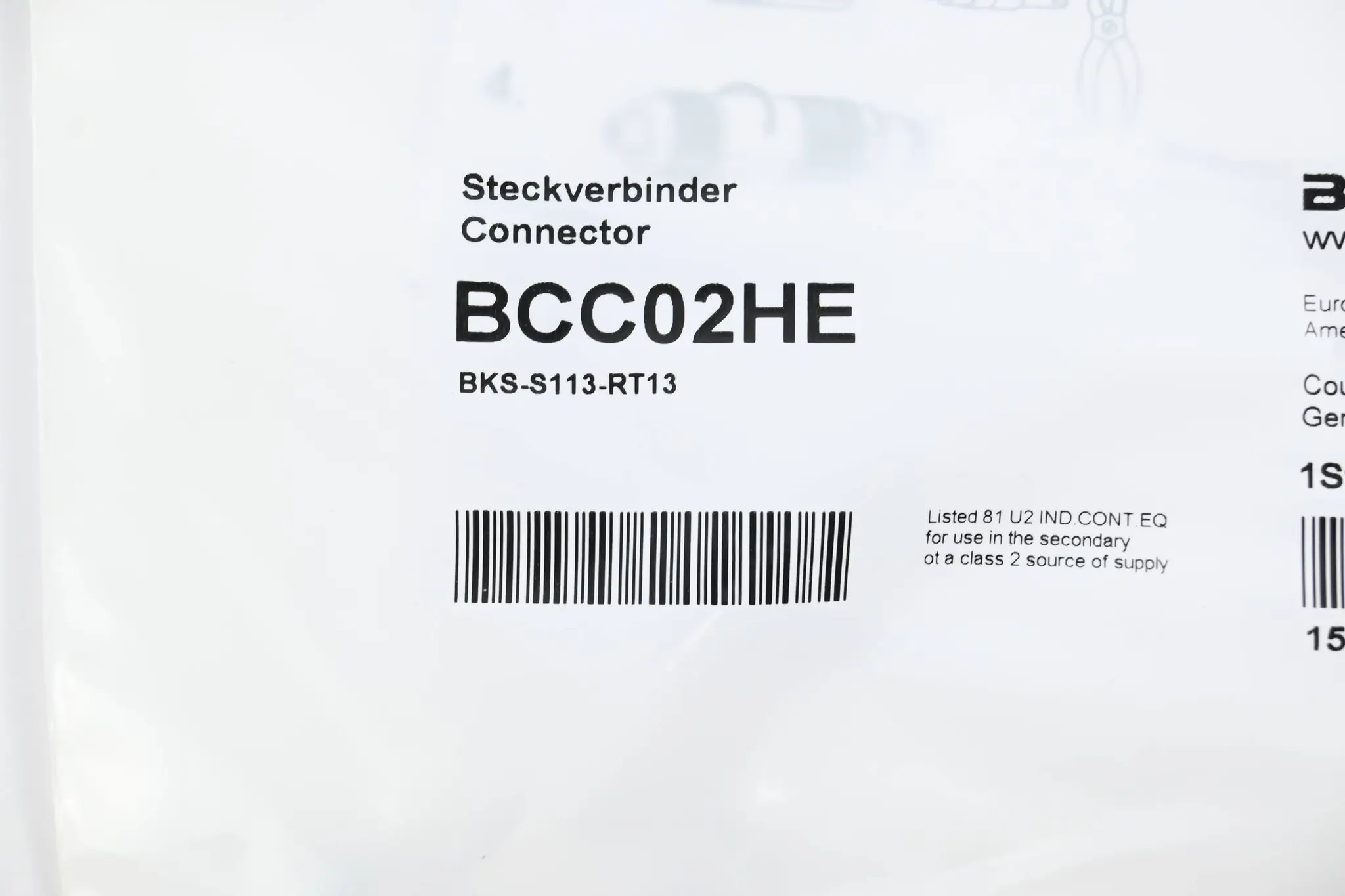 Produktfoto 1 von Balluff Selbstkonfektionierbare Steckverbinder BCC02HE ( BKS-S113-RT13 )