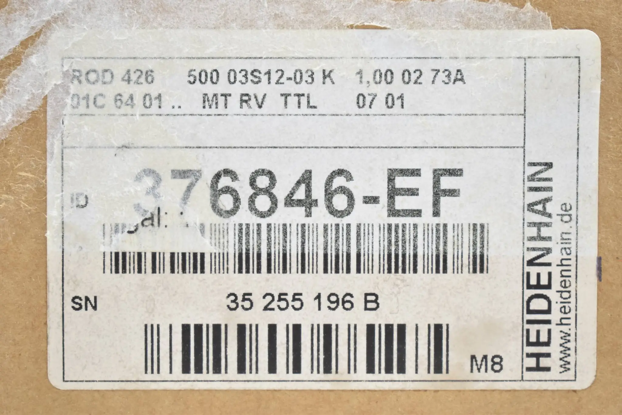 Produktfoto 1 von Heidenhain Drehgeber ROD 426 500 03S12-03 ( 376846-EF ) M8