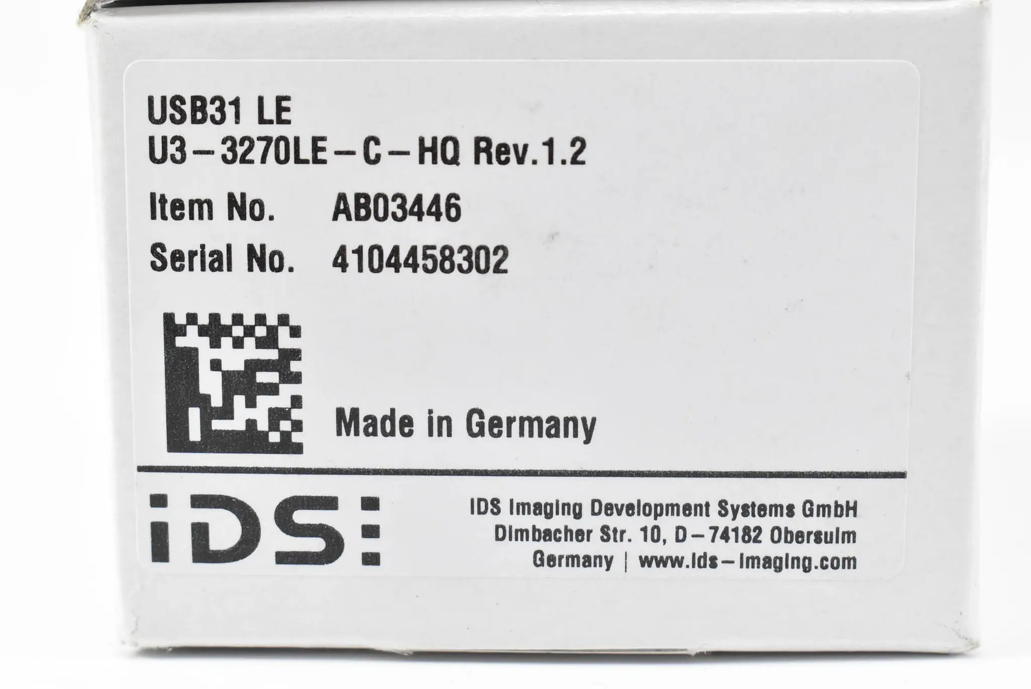 Produktfoto 1 von IDS Farbkamera USB31 LE ( U3-3270LE-C-HQ ) Rev. 1.2