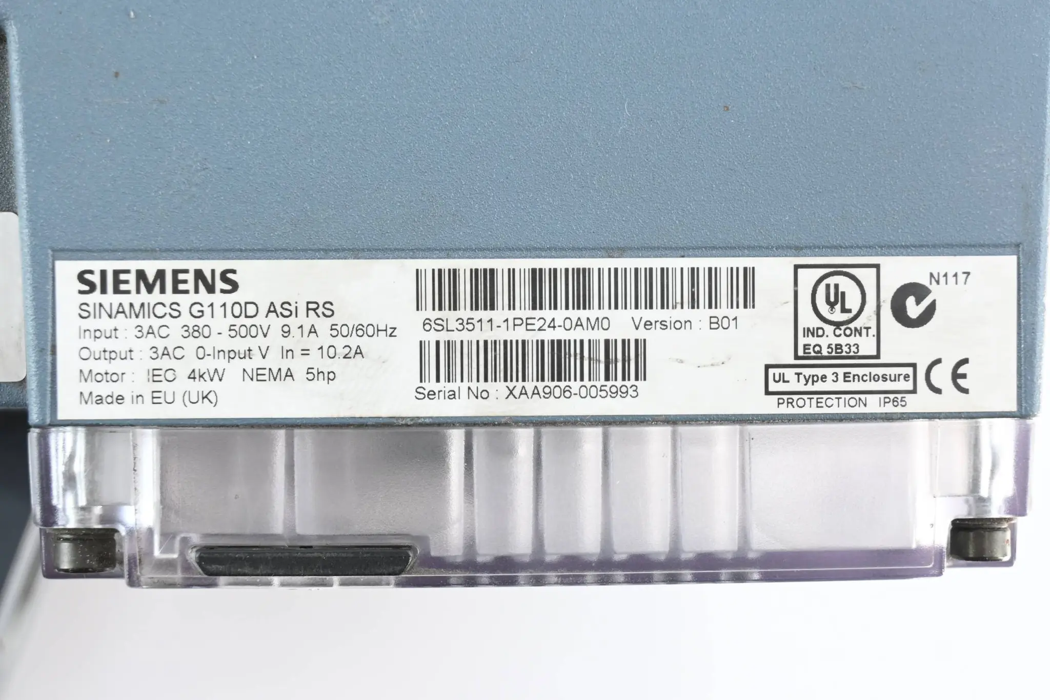Produktfoto 1 von Siemens Sinamics G110D AC-Drive 6SL3511-1PE24-0AM0 ( 6SL3 511-1PE24-0AM0 )