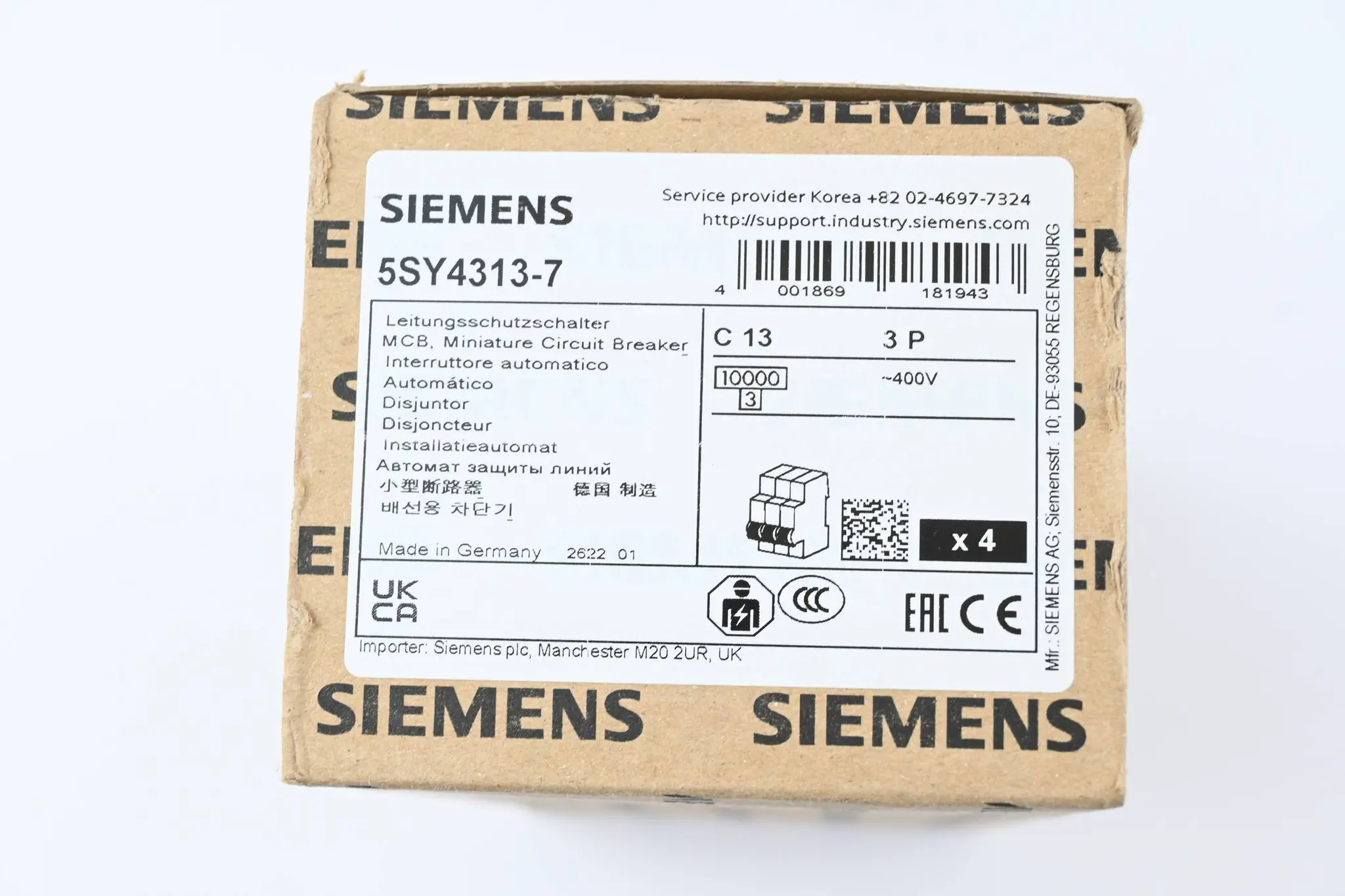 Produktfoto 1 von Siemens Leitungsschutzschalter 5SY4313-7 ( 5SY4 313-7 ) 4 Stück