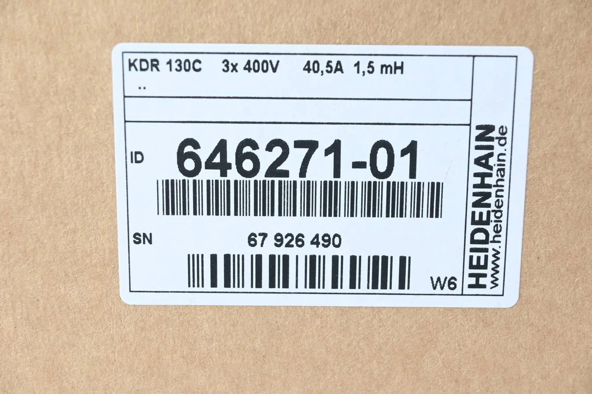 Produktfoto 1 von Heidenhain Kommutierungsdrossel KDR 130C ( 646271-01 ) Ver. W6