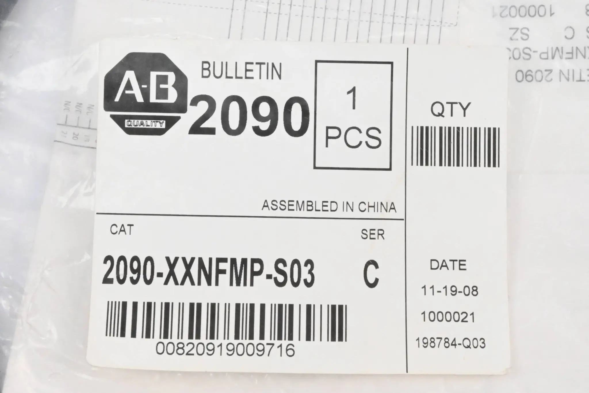 Produktfoto 1 von Allen-Bradley Feedback Kabel 2090-XXNFMP-S03 Ser. C