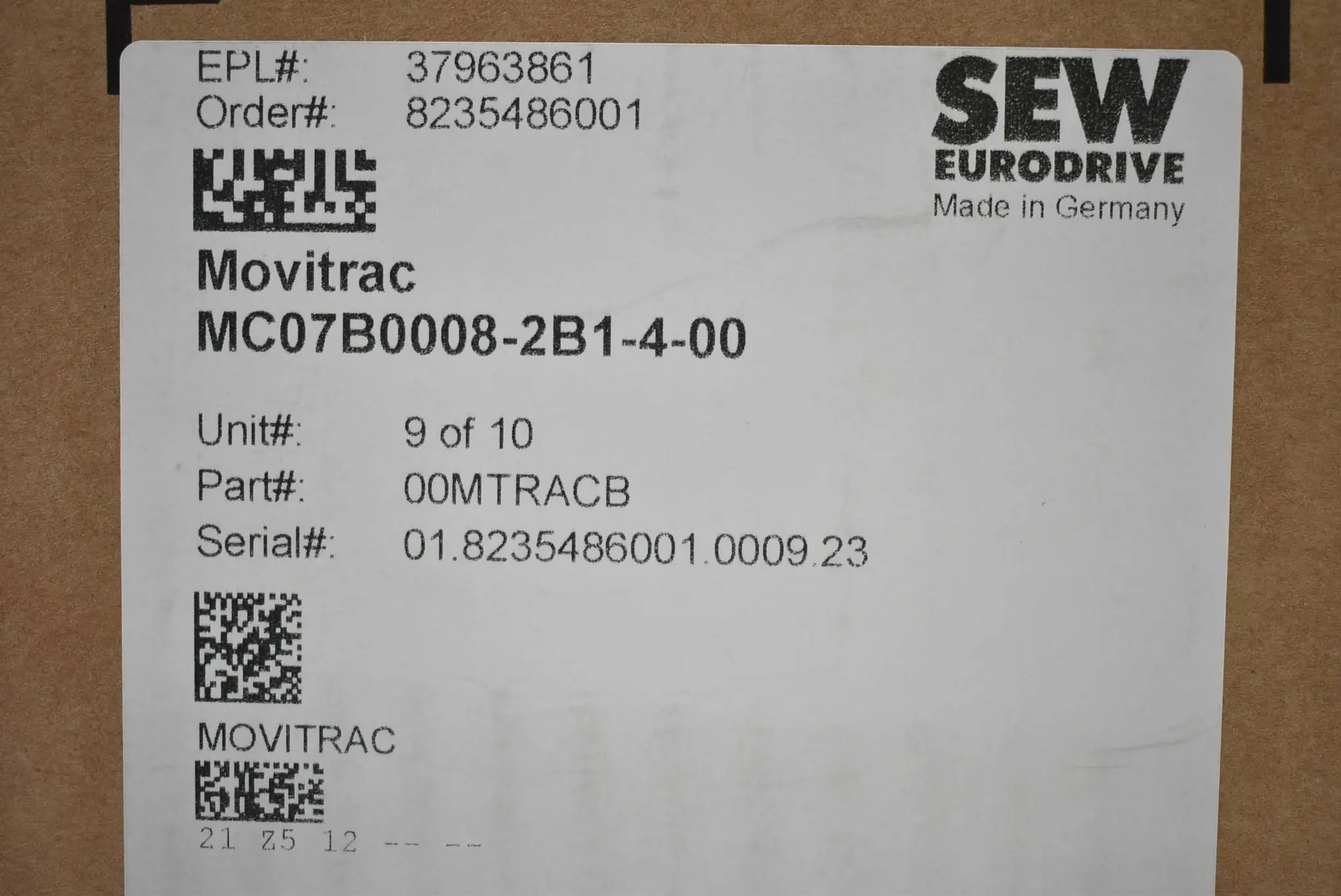 Produktfoto 1 von SEW Eurodrive Umrichter Movitrac B MC07B0008-2B1-4-00