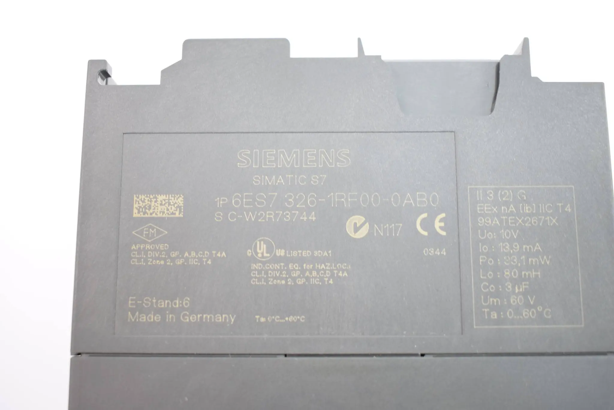 Produktfoto 1 von Siemens simatic S7 SM326 6ES7 326-1RF00-0AB0 ( 6ES7326-1RF00-0AB0 ) E6