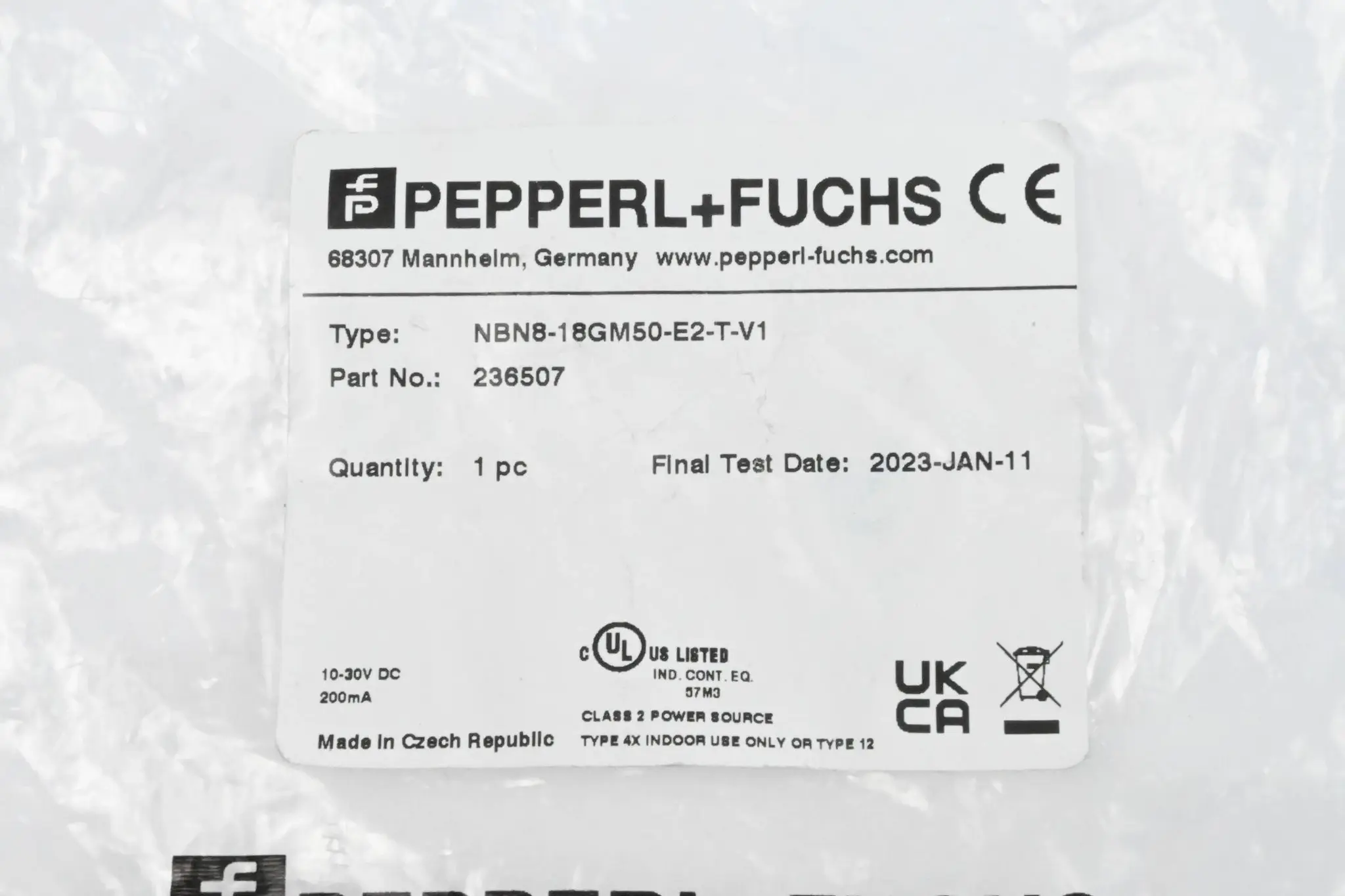 Produktfoto 1 von Pepperl + Fuchs NBN8-18GM50-E2-T-V1 Induktiver Sensor ( 236507 )