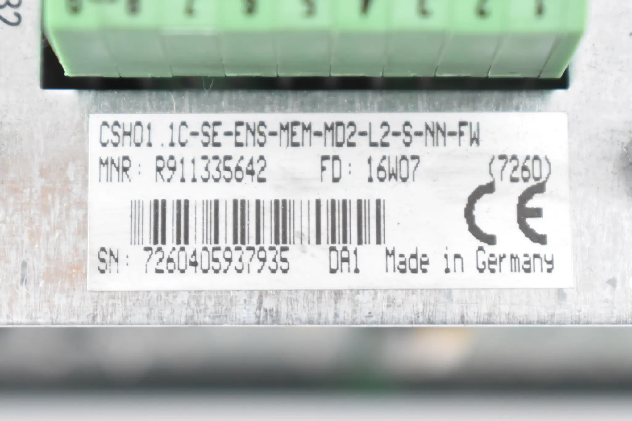 Produktfoto 1 von Rexroth Sercos Interface CSH01.1C-SE-EMS-MEM-MD2-L2-S-NN-FW ( R911335642 ) 16W07