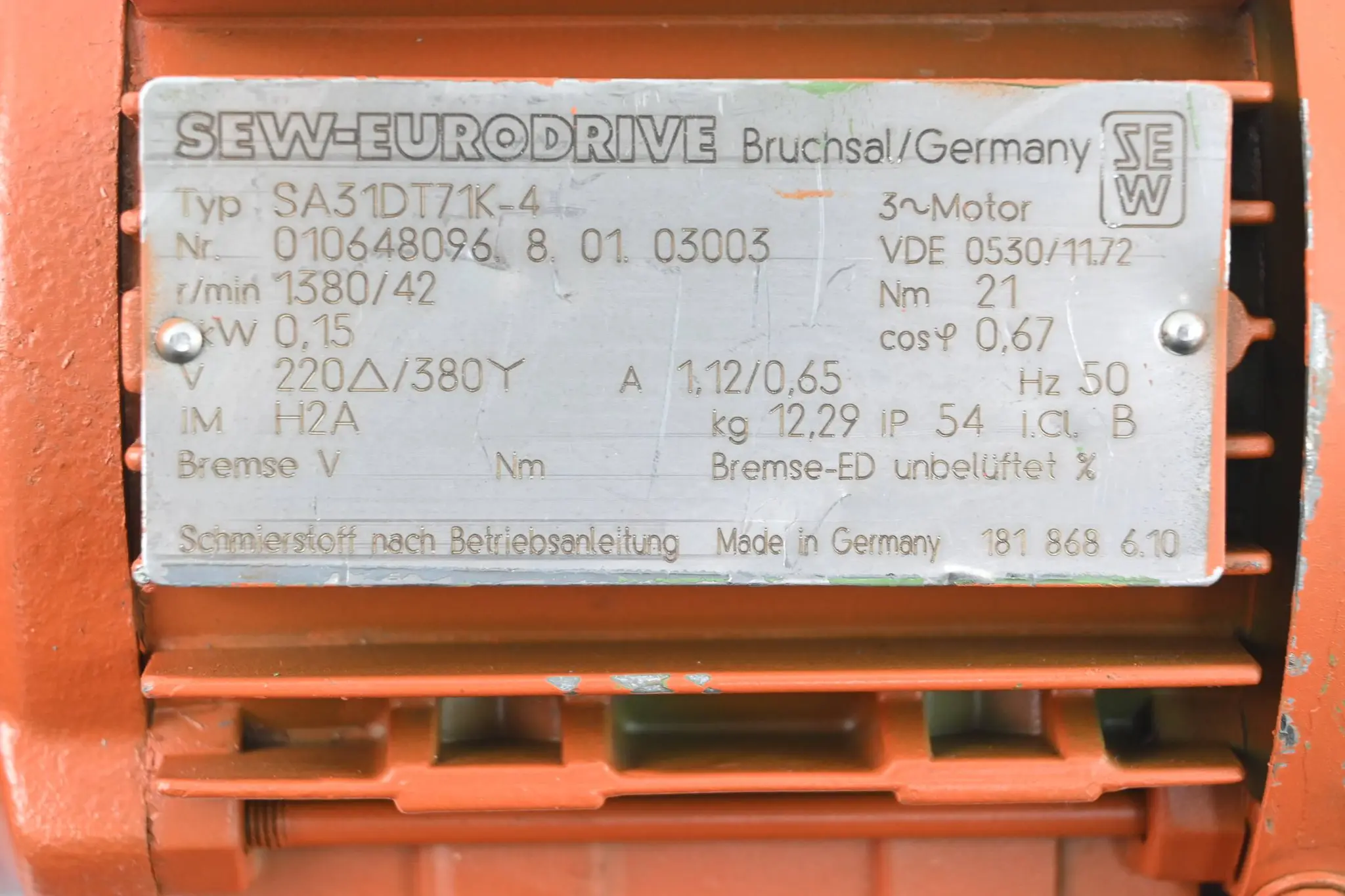 Produktfoto 1 von SEW Eurodrive Getriebemotor SA31DT71K-4 ( SA31 DT71K-4 )