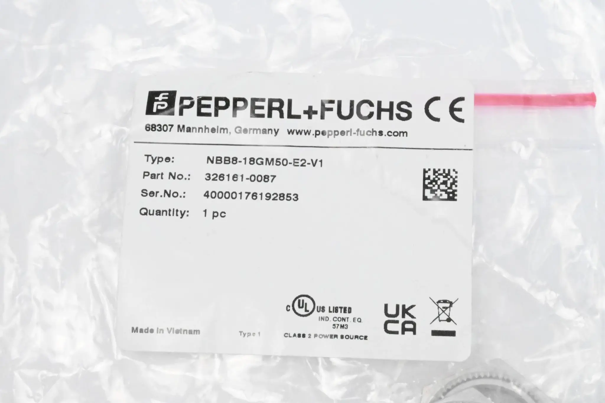 Produktfoto 1 von Pepperl + Fuchs NBB8-18GM50-E2-V1 Näherungssensor ( 326161-0087 )