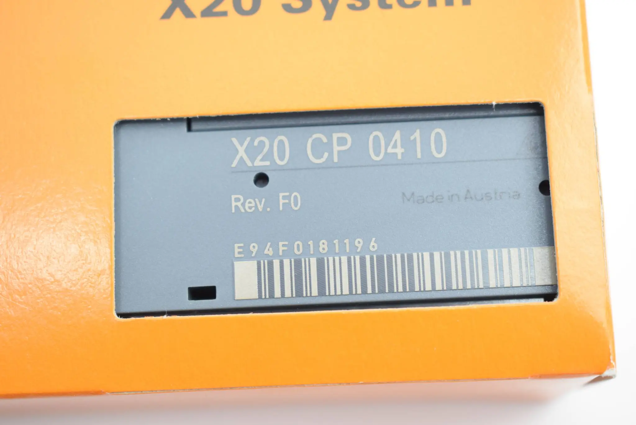 Produktfoto 1 von B&R X20 System X20 CP 0410 ( X20CP0410 ) Rev. F0