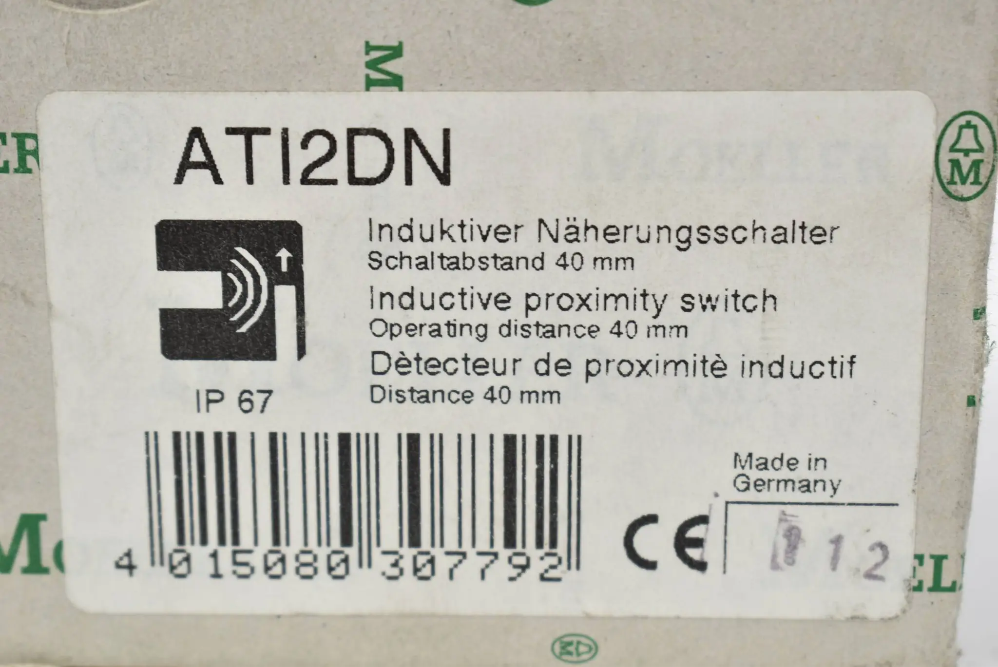 Produktfoto 1 von Klöckner Moeller induktiver Sensor 40mm 10-60VDC 400mA ATI2DN
