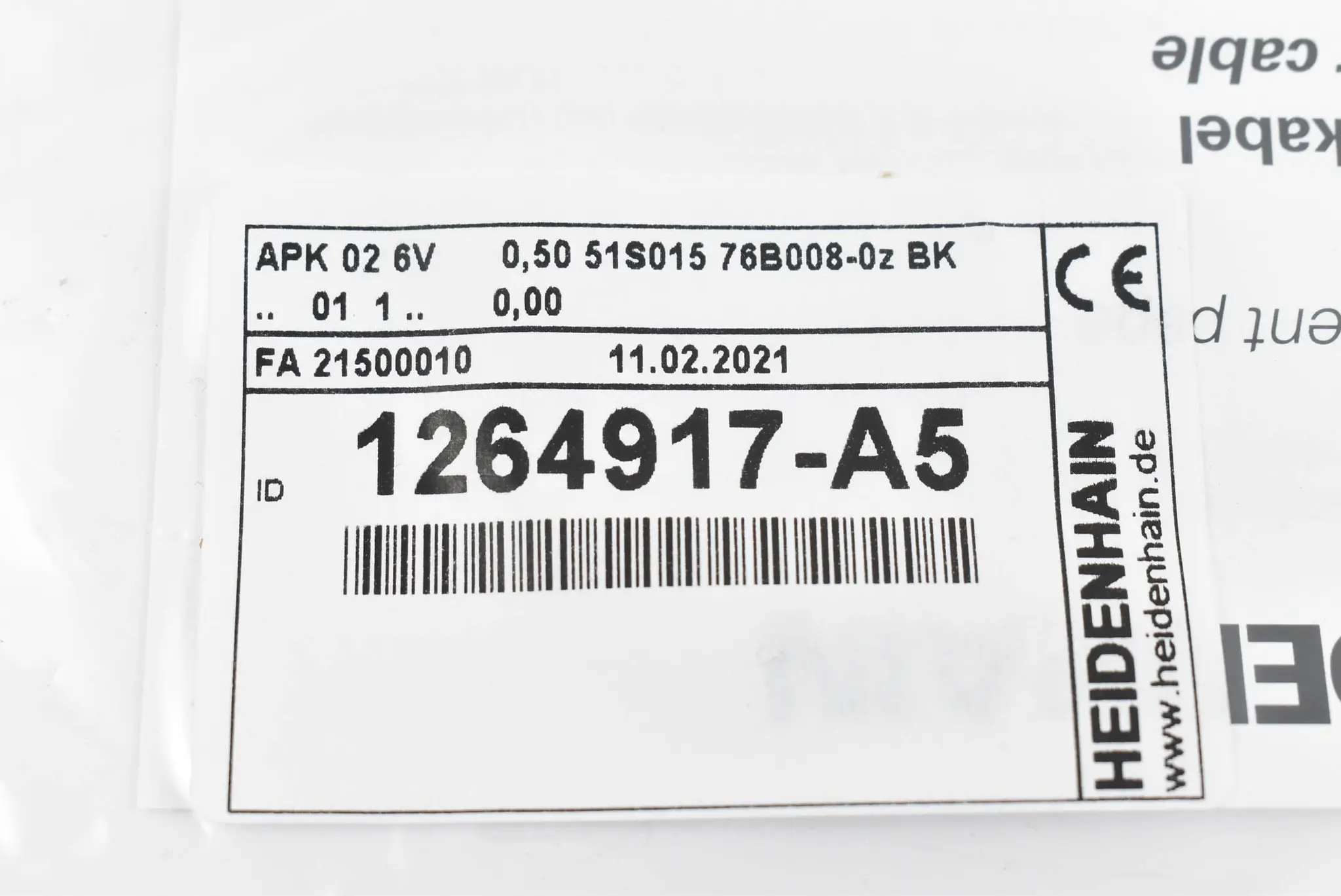 Produktfoto 1 von Heidenhain Adapterkabel APK 02 6V ( 1264917-A5 ) 0,5m