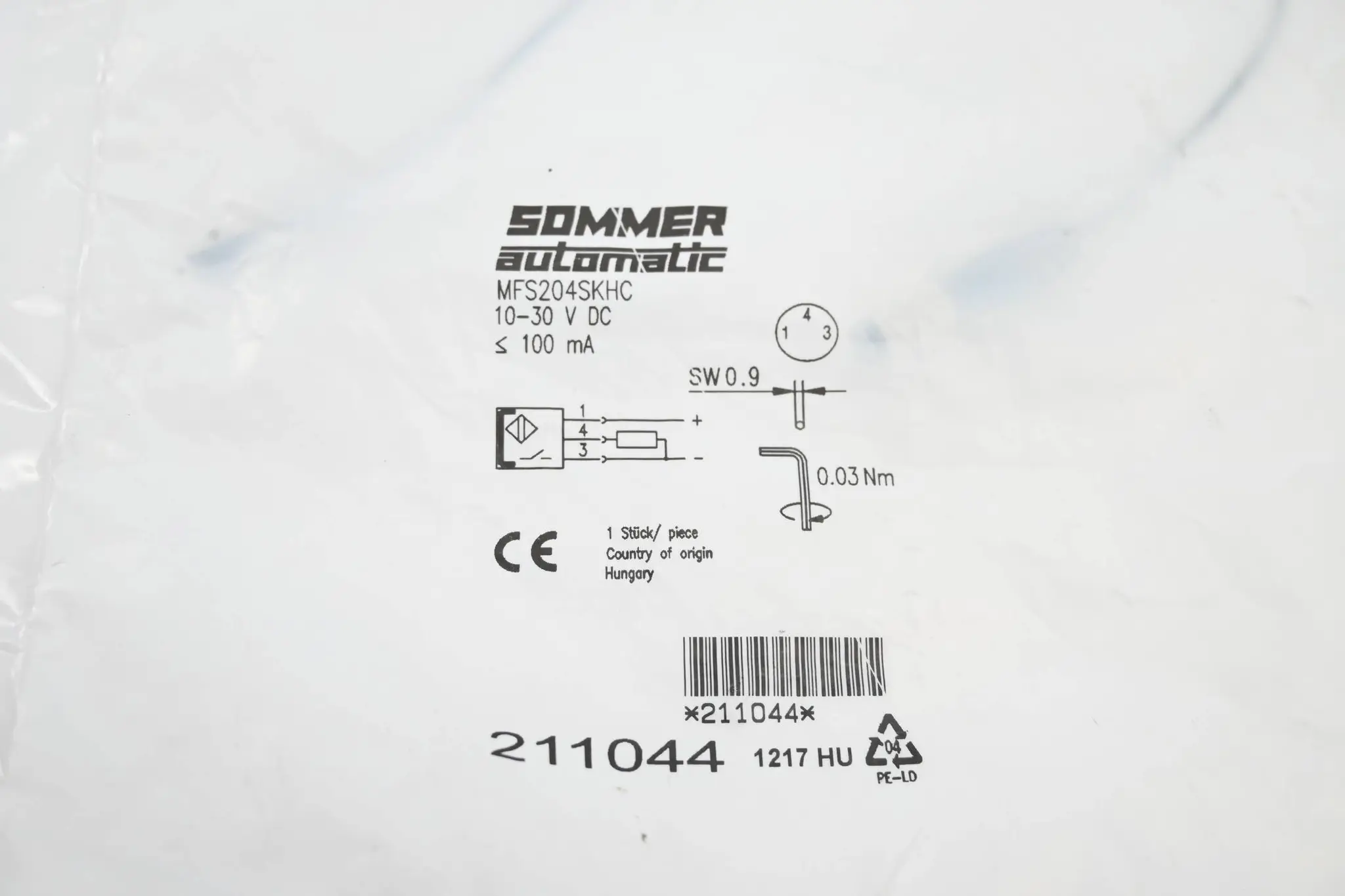 Produktfoto 1 von Sommer-automatic Magnetfeldsensor MFS204SKHC