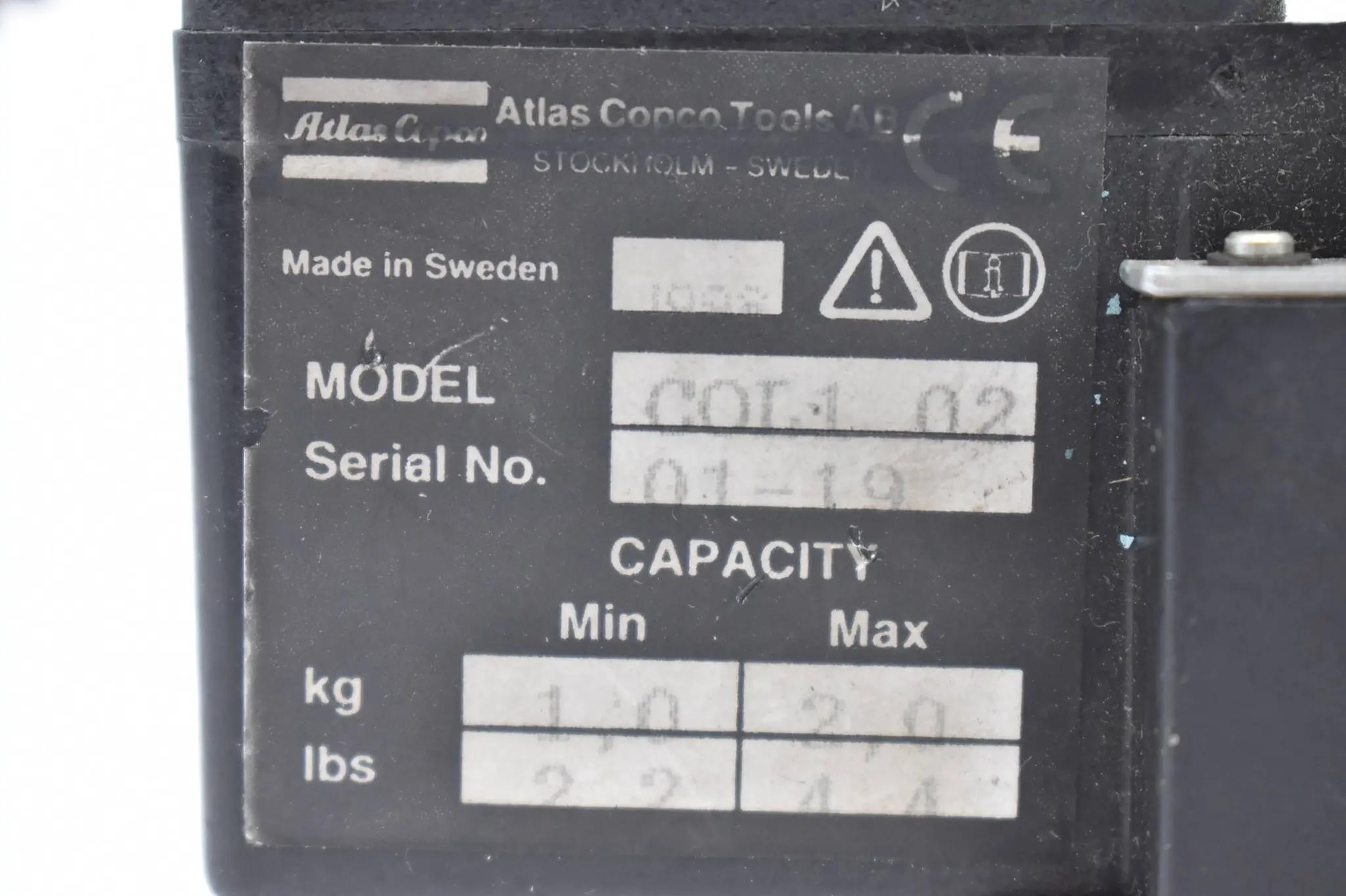 Produktfoto 1 von Altas Copco Tools AB Feder Werkzeug Balancer COL1-02 ( 1-2 kg )
