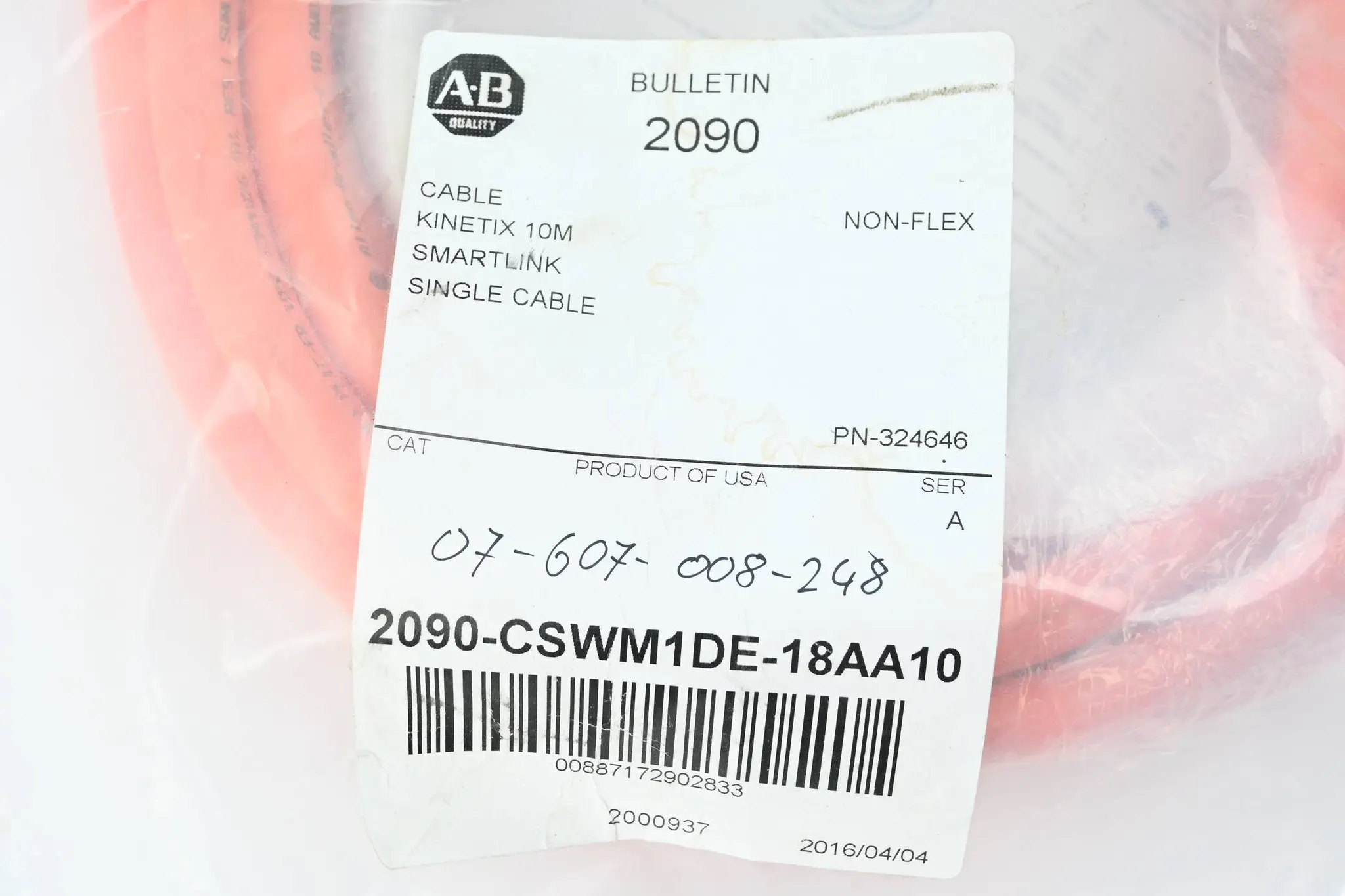 Produktfoto 1 von Allen Bradley Kinetix Smartlink Kabel 2090-CSWM1DE-18AA10 ( 10 Meter )
