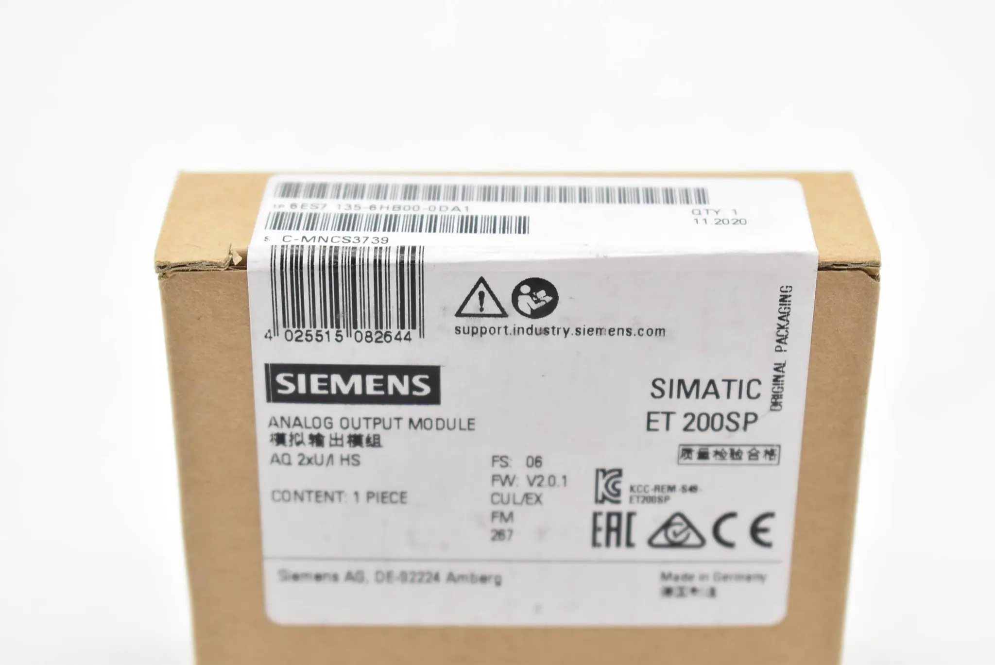 Produktfoto 1 von Siemens simatic ET200SP 6ES7 135-6HB00-0DA1 ( 6ES7135-6HB00-0DA1 ) E6