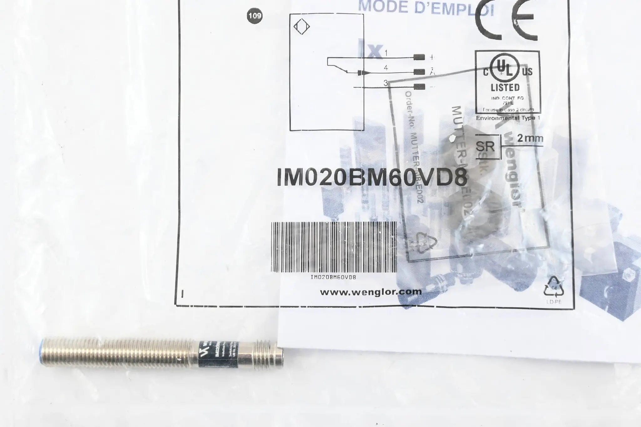 Produktfoto 1 von Wenglor Induktiver Näherungsschalter IM020BM60VD8