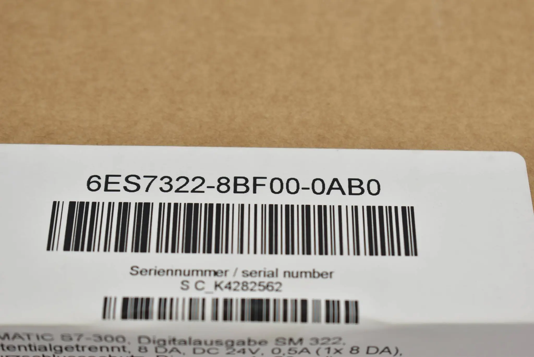Produktfoto 1 von Siemens Simatic S7-300 Digitalausgabe 6ES7322-8BF00-0AB0 ( 6ES7 322-8BF00-0AB0 )