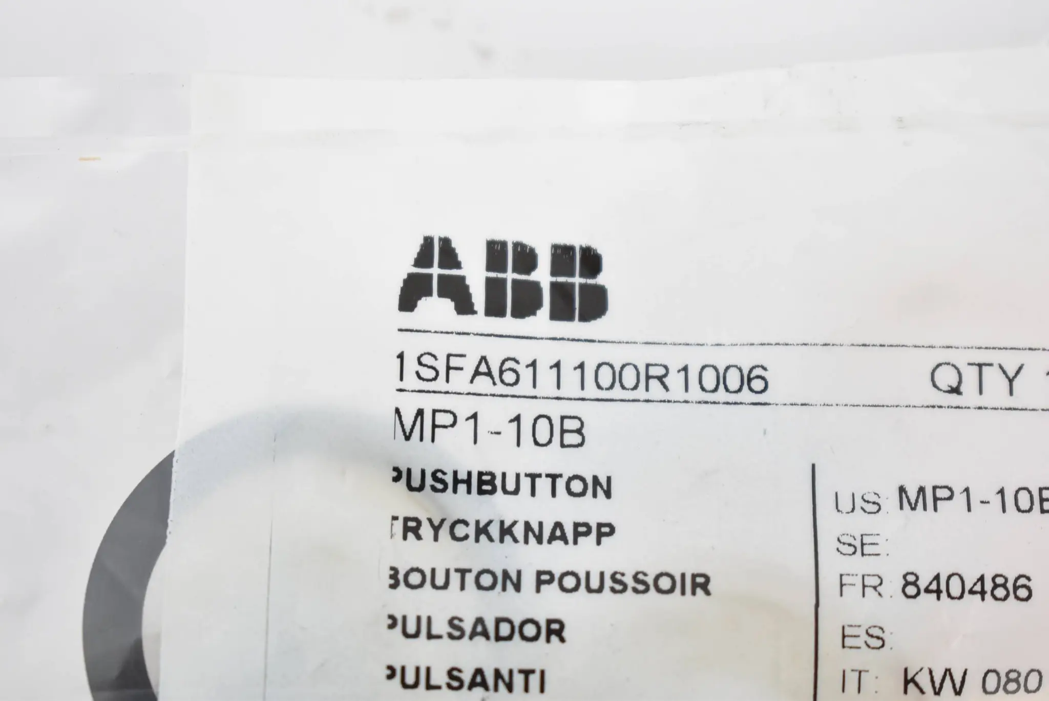 Produktfoto 1 von ABB Drucktaster MP1-10B 1SFA611100R1006
