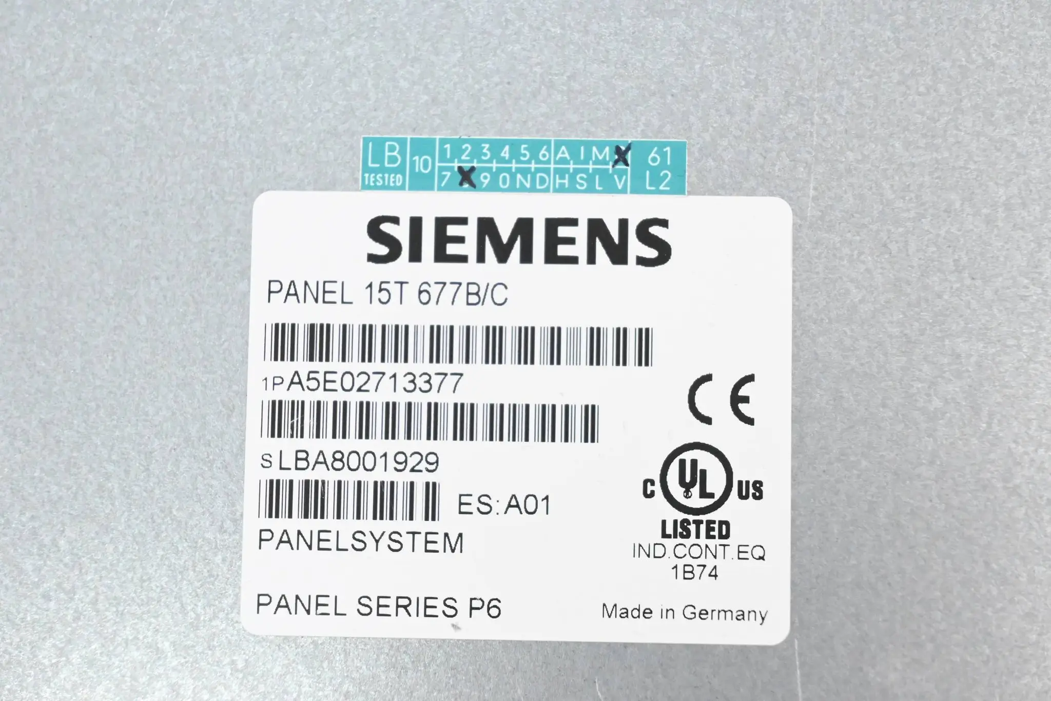 Produktfoto 1 von Siemens Simatic Panel 15T 677B/C A5E02713377