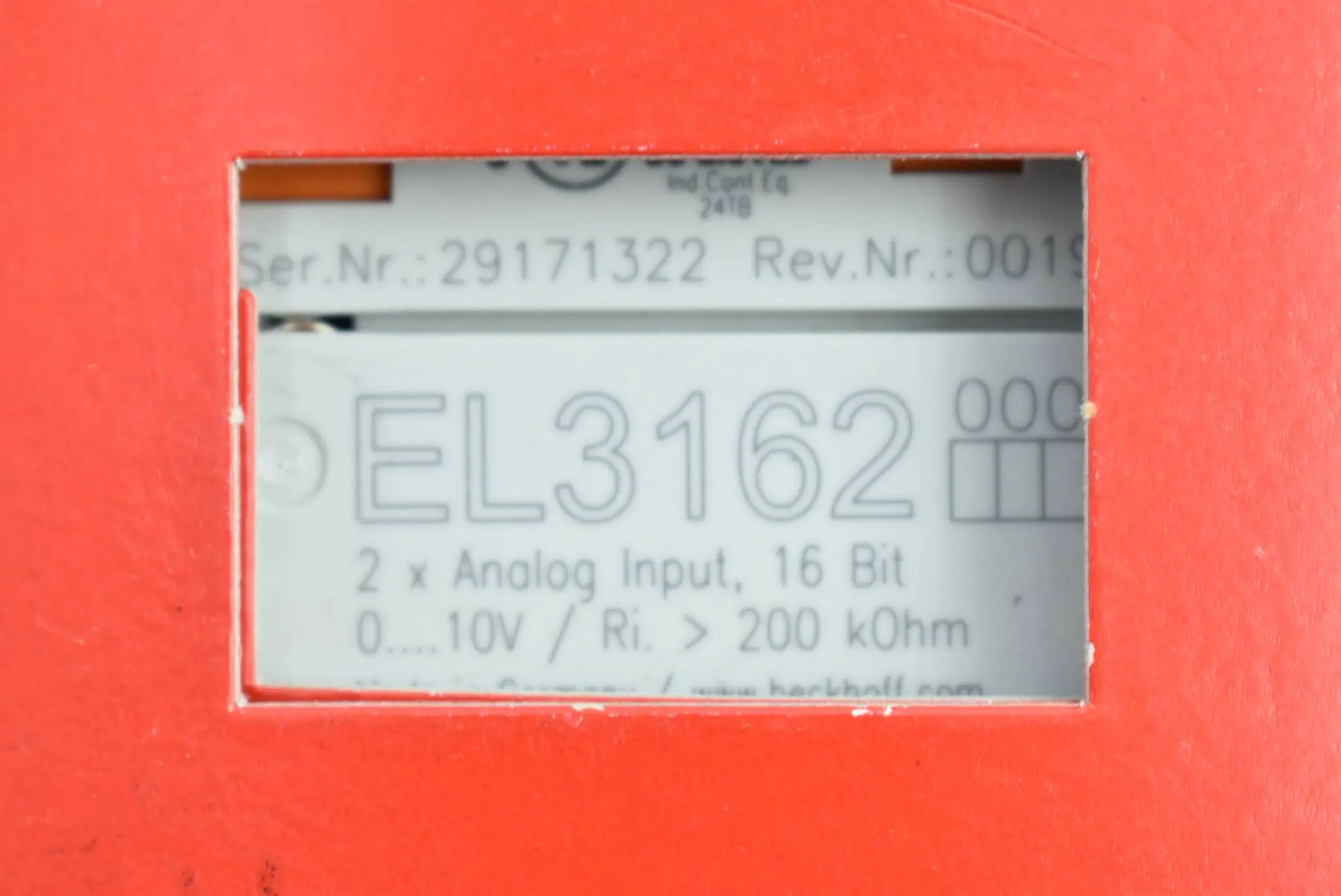 Produktfoto 1 von Beckhoff EtherCAT-Klemme 2-Kanal-Analog-Eingang 10V 16Bit EL3162 ( EL 3162 )