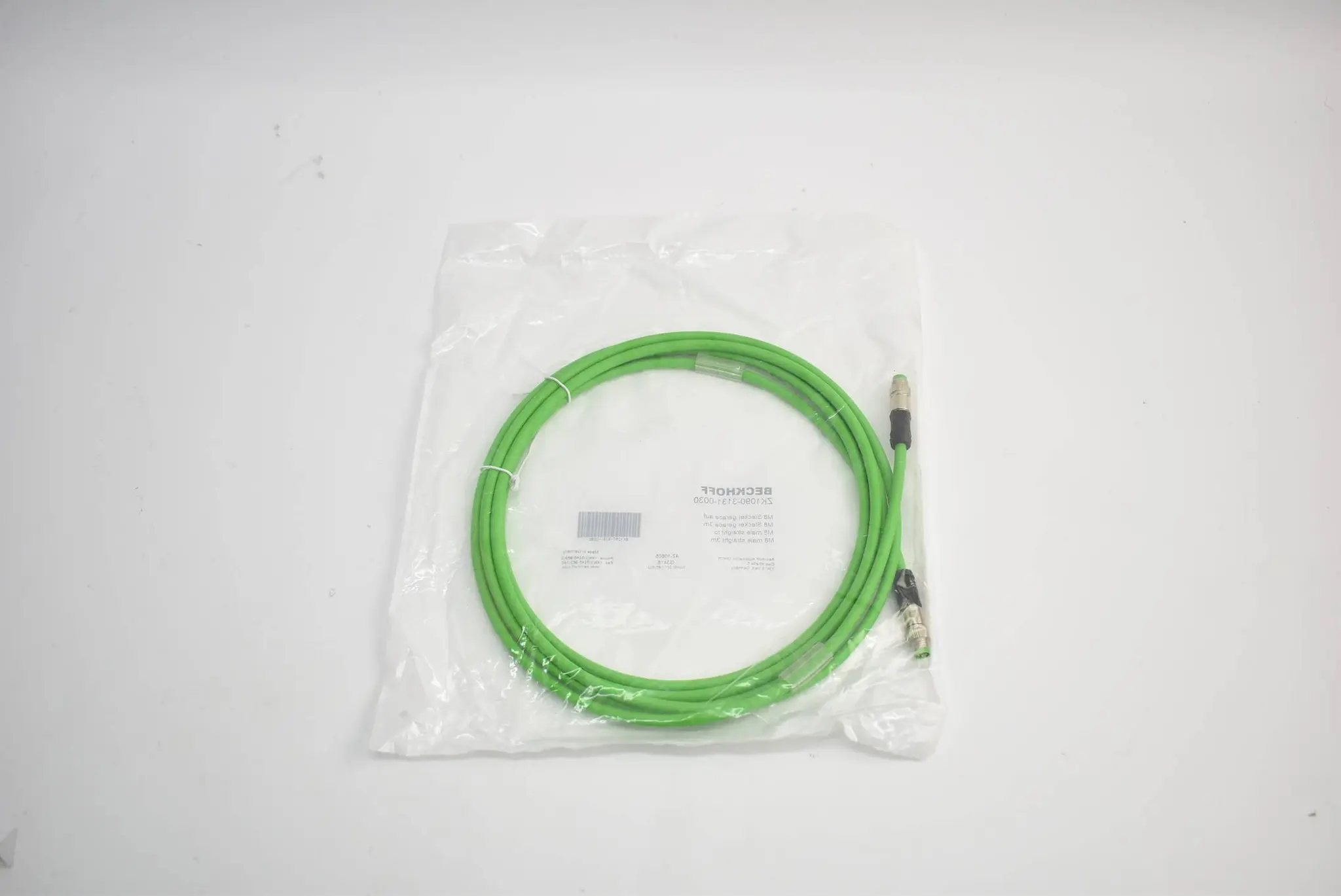 Produktfoto 1 von Beckhoff EtherCAT-Leitung PUR AWG 26 M8 Stecker 3 m ZK1090-3131-0030