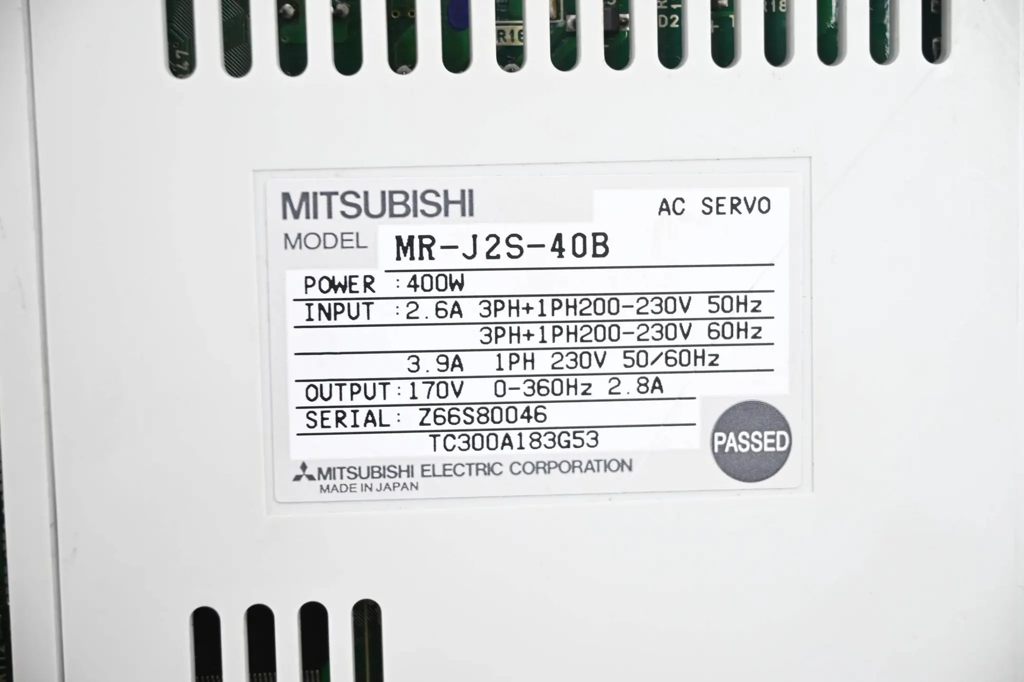 Produktfoto 1 von Mitsubishi AC-Servoverstärker MR-J2S-40B