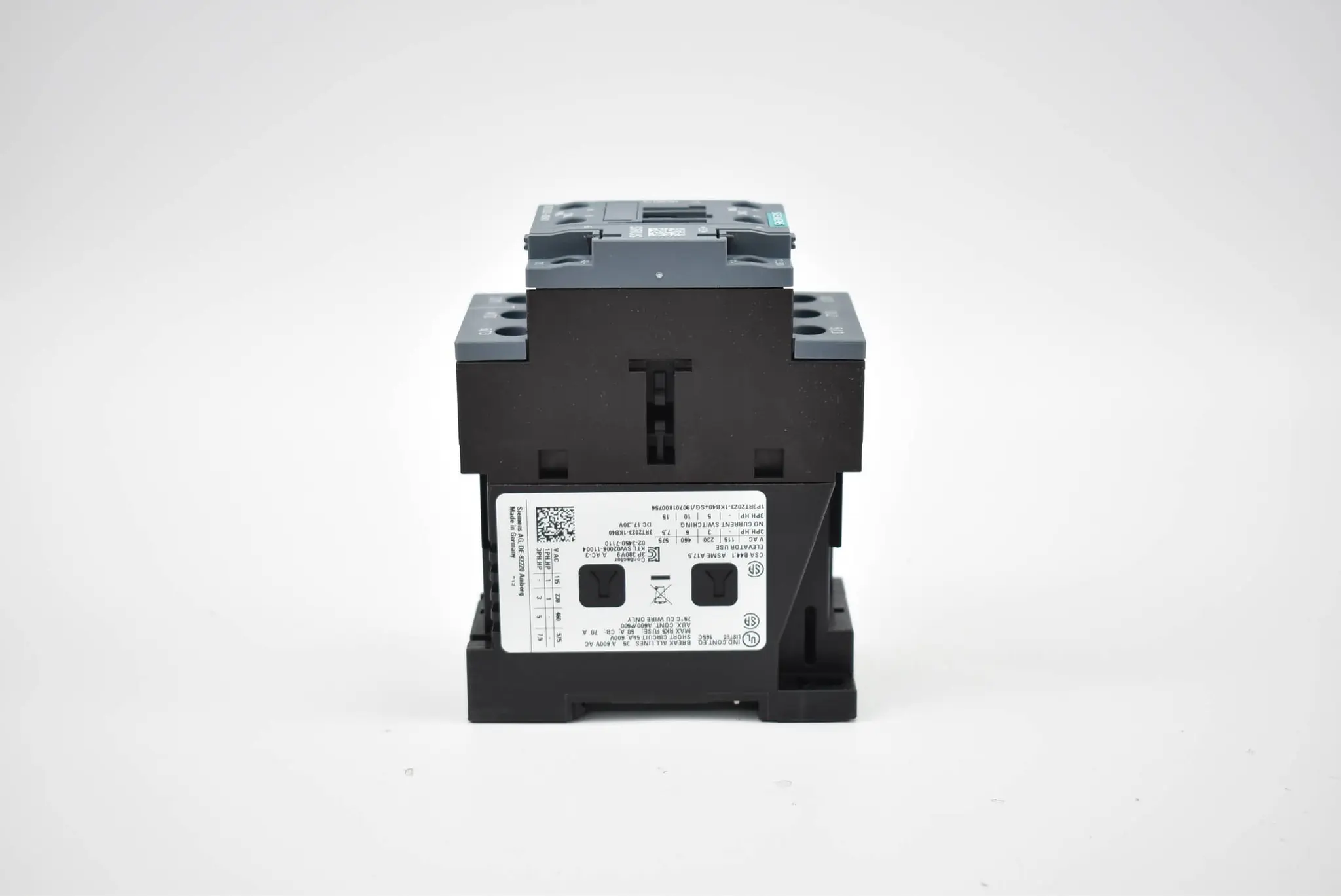 Produktfoto 1 von Siemens sirius Leistungsschütz 3RT2 023-1KB40 ( 3RT2023-1KB40 ) 4kW 9A 400V