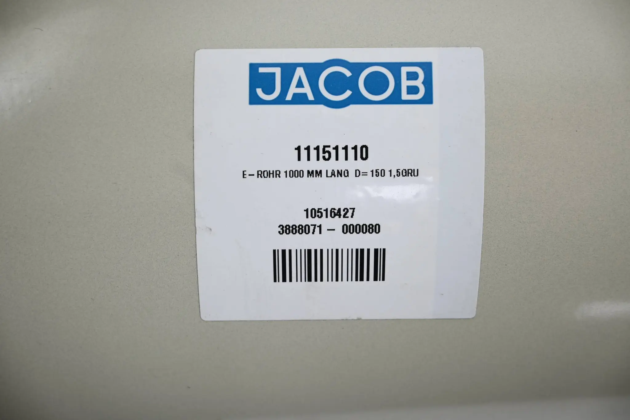 Produktfoto 1 von Jacob Einschiebrohr 1000mm lang D= 150mm ( 11151110 )