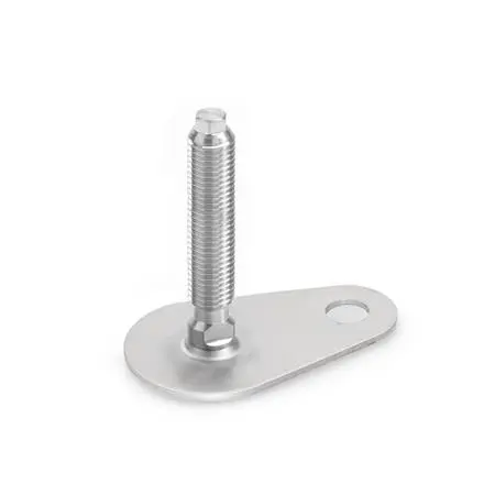 Produktfoto 1 von Stellfüße, Edelstahl, mit Befestigungslasche, Tropfenform