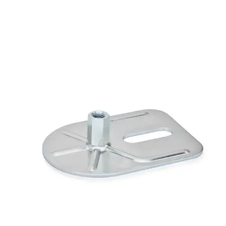 Produktfoto 1 von Stellfüße, Stahl, mit Befestigungslasche, Rechteckform