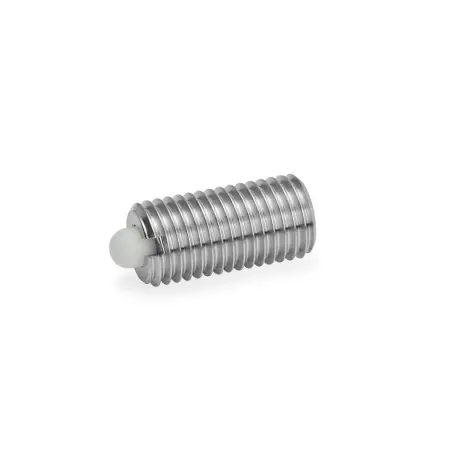 Produktfoto 1 von Federnde Druckstücke, Gehäuse Edelstahl, Bolzen Edelstahl / Kunststoff