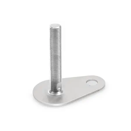 Produktfoto 1 von Stellfüße, Edelstahl 1.4404 (A4), mit Befestigungslasche, Tropfenform