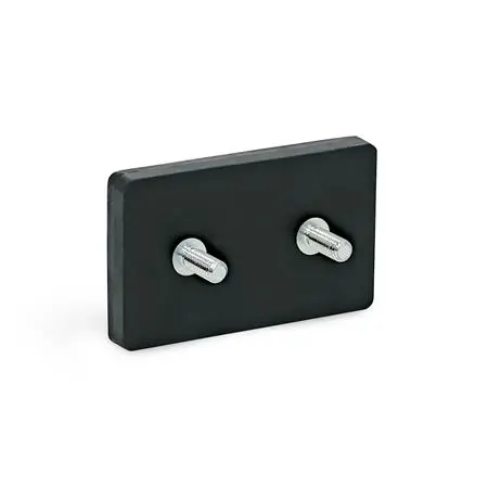 Haltemagnete, Neodym-Eisen-Bor (NdFeB), mit Gewindezapfen, mit Gummiummantelung