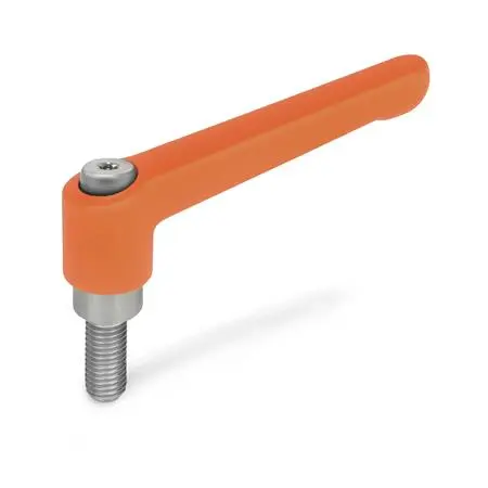 Produktfoto 1 von Verstellbare Klemmhebel, Zink-Druckguss, Schraube Edelstahl