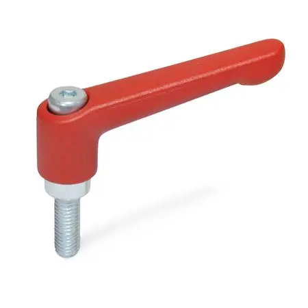 Produktfoto 1 von Verstellbare Klemmhebel, Zink-Druckguss, Schraube Stahl verzinkt