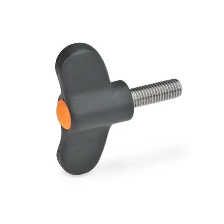 Produktfoto 1 von Flügelschrauben, Kunststoff, mit Edelstahl-Gewindestift