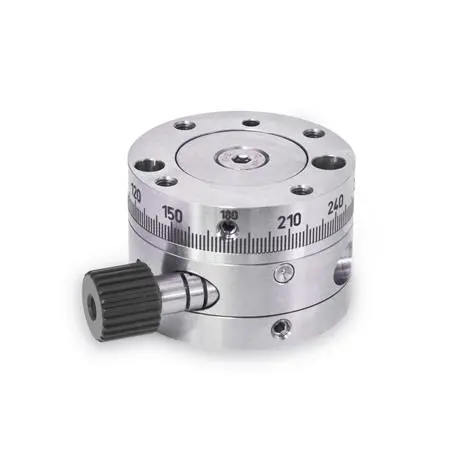 Drehversteller, Edelstahl, mit Aluminium-Drehknopf